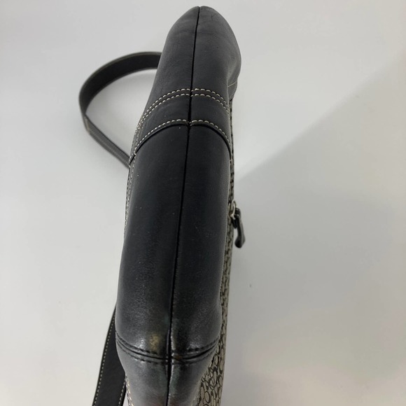 COACH F10944 BLACK, GRAY SIGNATURE PRINT CROSSBODY - Picture 10 of 15